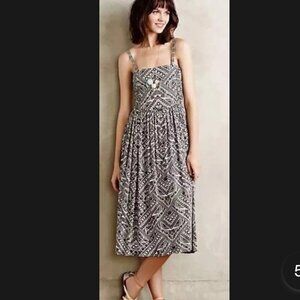 Corey Lynn Calter Anthropologie sketchbook tribal rayon midi dress Size M